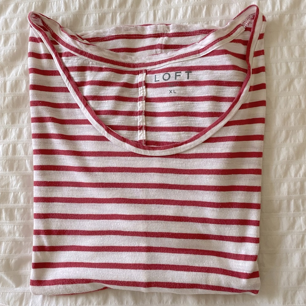 LOFT striped tee size XL